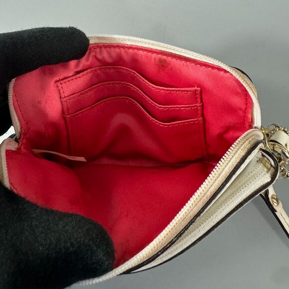 Coach White Leather Wristlet - Picture 12 of 14